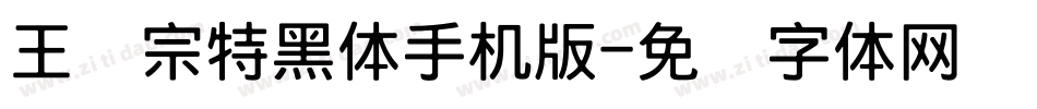 王汉宗特黑体手机版字体转换