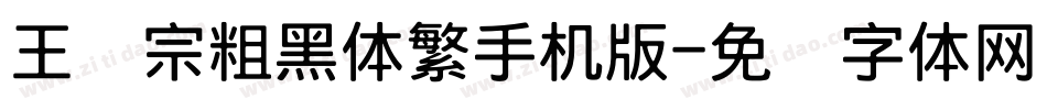 王汉宗粗黑体繁手机版字体转换
