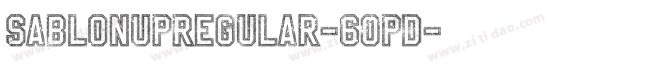 SablonupRegular-60pD字体转换