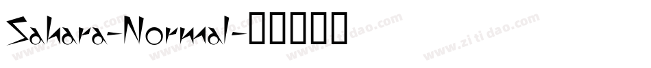 Sahara-Normal字体转换