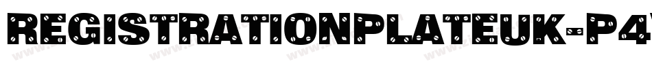 RegistrationPlateUk-P4vB字体转换