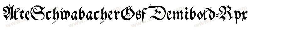 AlteSchwabacherOsfDemibold-Rpx6字体转换