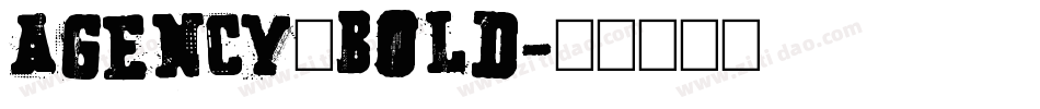 Agency_Bold字体转换