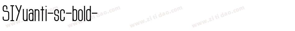SIYuanti-sc-bold字体转换