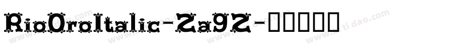 RioOroItalic-Za9Z字体转换