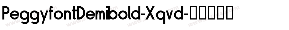 PeggyfontDemibold-Xqvd字体转换