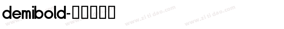 demibold字体转换