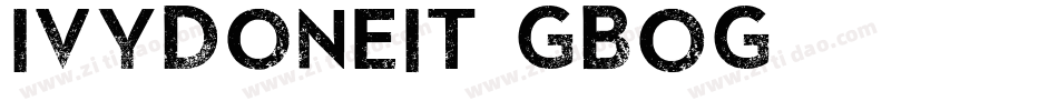 IvyDoneIt-GBOG字体转换