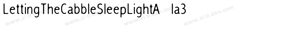 LettingTheCabbleSleepLight-la3d字体转换