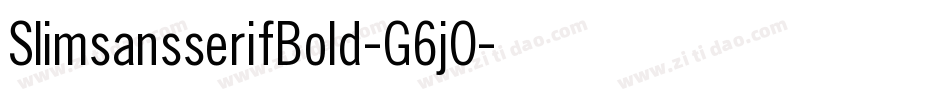 SlimsansserifBold-G6jO字体转换
