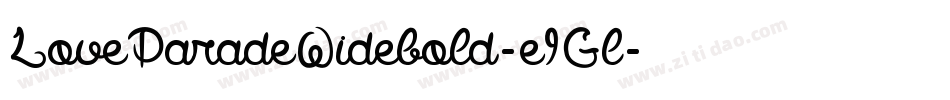 LoveParadeWidebold-e9Gl字体转换