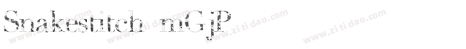 Snakestitch-mGjP字体转换