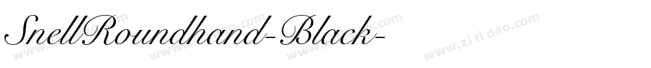 SnellRoundhand-Black字体转换