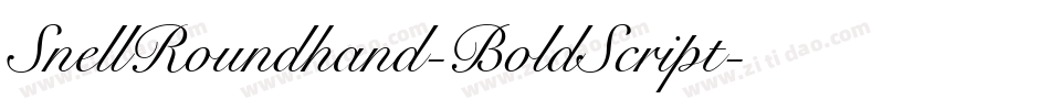SnellRoundhand-BoldScript字体转换