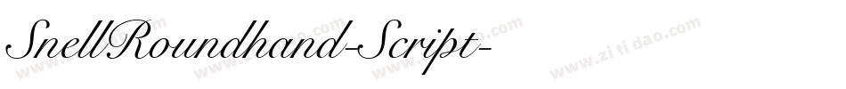 SnellRoundhand-Script字体转换