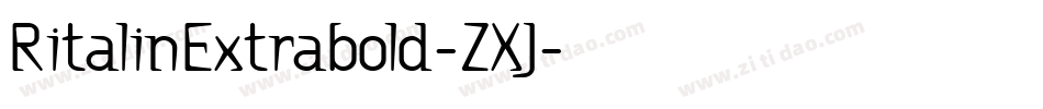 RitalinExtrabold-ZXJ字体转换