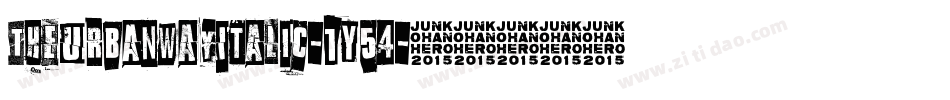 TheUrbanWayItalic-1Y54字体转换