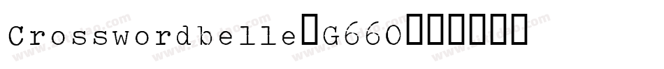 Crosswordbelle-G66O字体转换