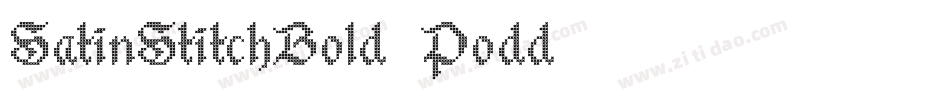 SatinStitchBold-Podd字体转换