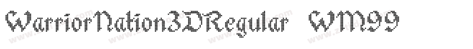WarriorNation3DRegular-WM99字体转换