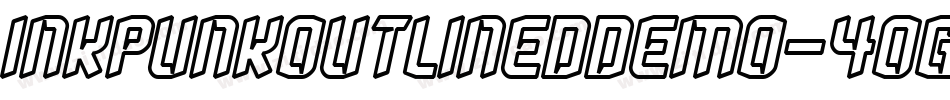InkPunkOutlinedDemo-4OG6字体转换