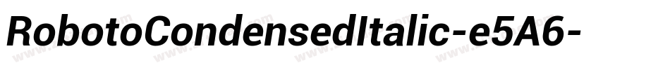 RobotoCondensedItalic-e5A6字体转换
