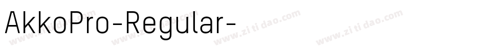AkkoPro-Regular字体转换