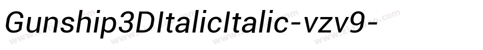 Gunship3DItalicItalic-vzv9字体转换