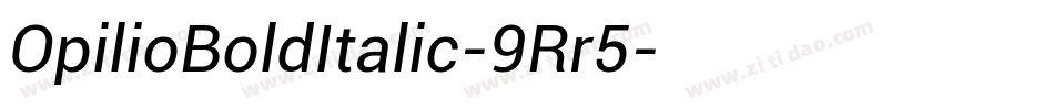 OpilioBoldItalic-9Rr5字体转换