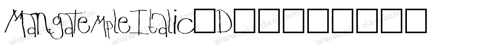 MangaTempleItalic-D71字体转换