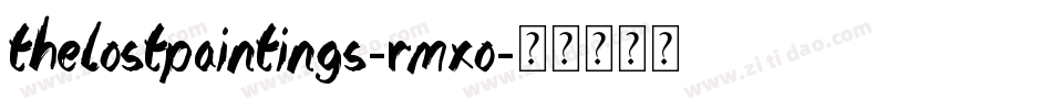 TheLostPaintings-rmXO字体转换
