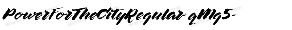 PowerForTheCityRegular-qMg5字体转换