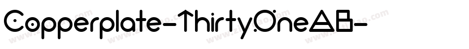 Copperplate-ThirtyOneAB字体转换