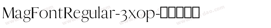 MagFontRegular-3x0p字体转换