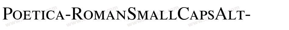 Poetica-RomanSmallCapsAlt字体转换