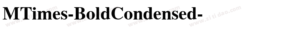 MTimes-BoldCondensed字体转换