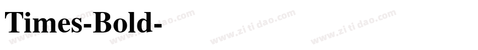 Times-Bold字体转换