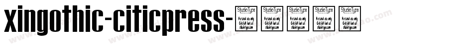 xingothic-citicpress字体转换