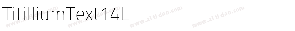 TitilliumText14L字体转换