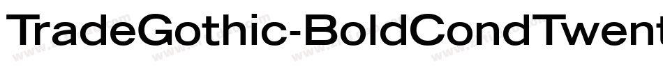 TradeGothic-BoldCondTwenty字体转换