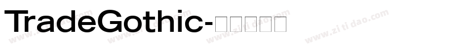 TradeGothic字体转换