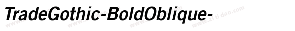 TradeGothic-BoldOblique字体转换