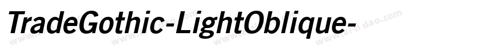 TradeGothic-LightOblique字体转换