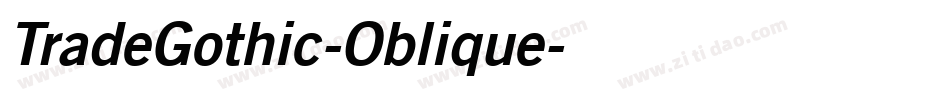 TradeGothic-Oblique字体转换