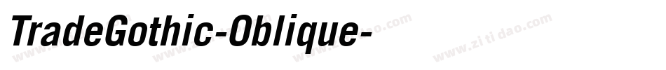 TradeGothic-Oblique字体转换