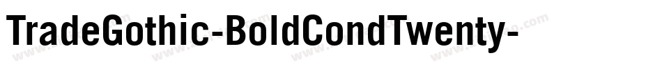 TradeGothic-BoldCondTwenty字体转换