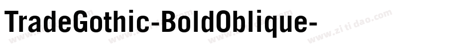 TradeGothic-BoldOblique字体转换