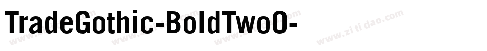 TradeGothic-BoldTwoO字体转换