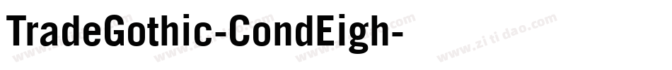 TradeGothic-CondEigh字体转换
