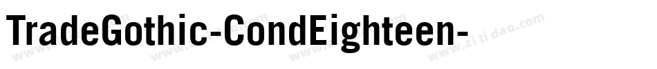 TradeGothic-CondEighteen字体转换